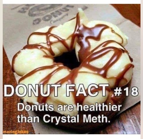 donuts fact #18: donuts are healthier than crystal meth